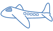 飛行機のイメージイラスト
